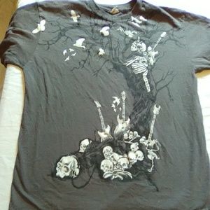 Lg Boys Delta Apparel Gray Tee